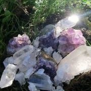 Cleansing crystals by burying