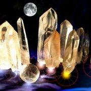 Cleansing crystals with moonlight